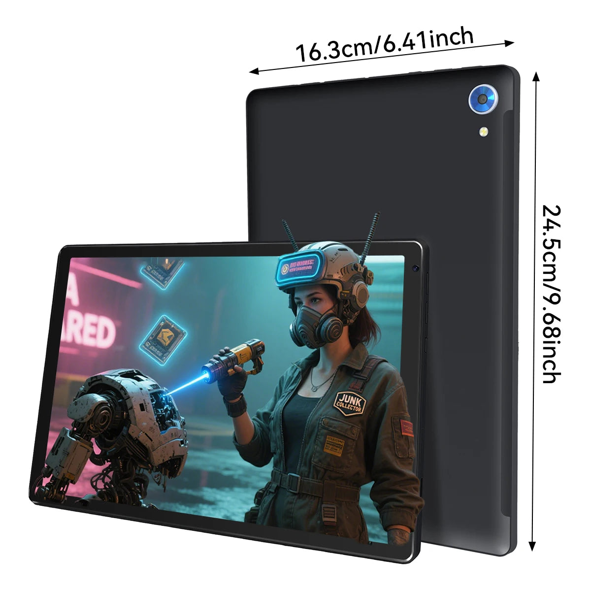 New C107 10.1 Inch IPS Tablet PC Android 15 Octa‑Core Processor 24(4+20)GB Expanded RAM 128GB Storage 1280*800 HD Display 5000mAh Battery 5MP+8MP Dual Cameras WiFi Tablet US Stock