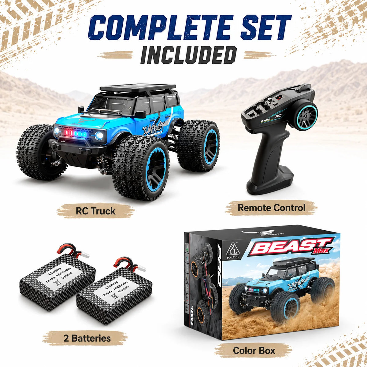 ZNLYRION SG201MAX Pro 4WD Remote Control Off Road RC Truck