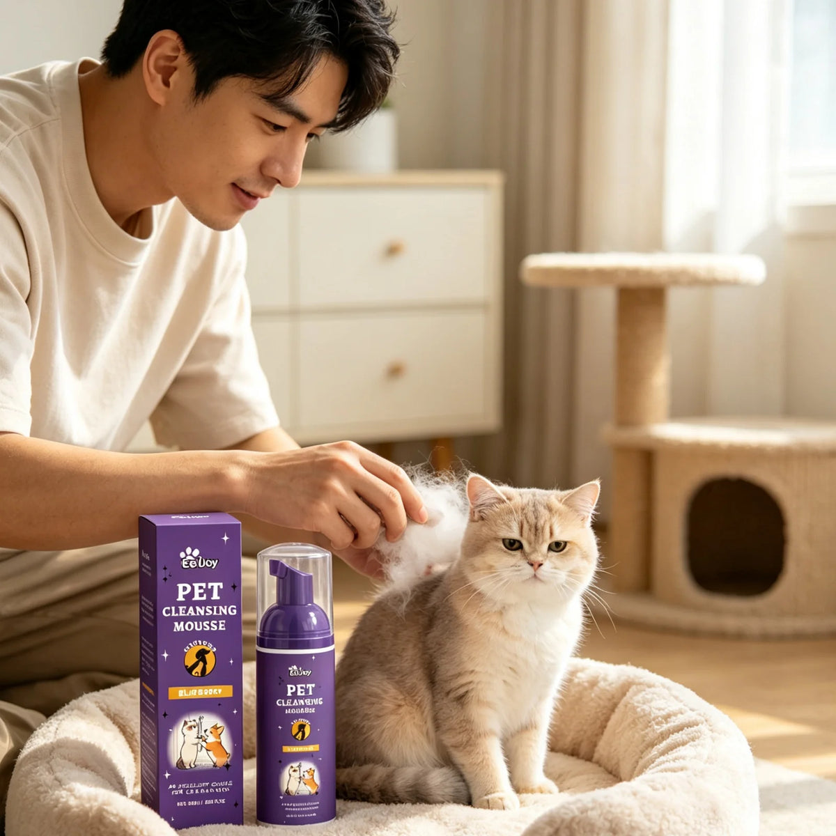 EelJoy Pet Grooming Foam For Deep Cleansing And Odor Care