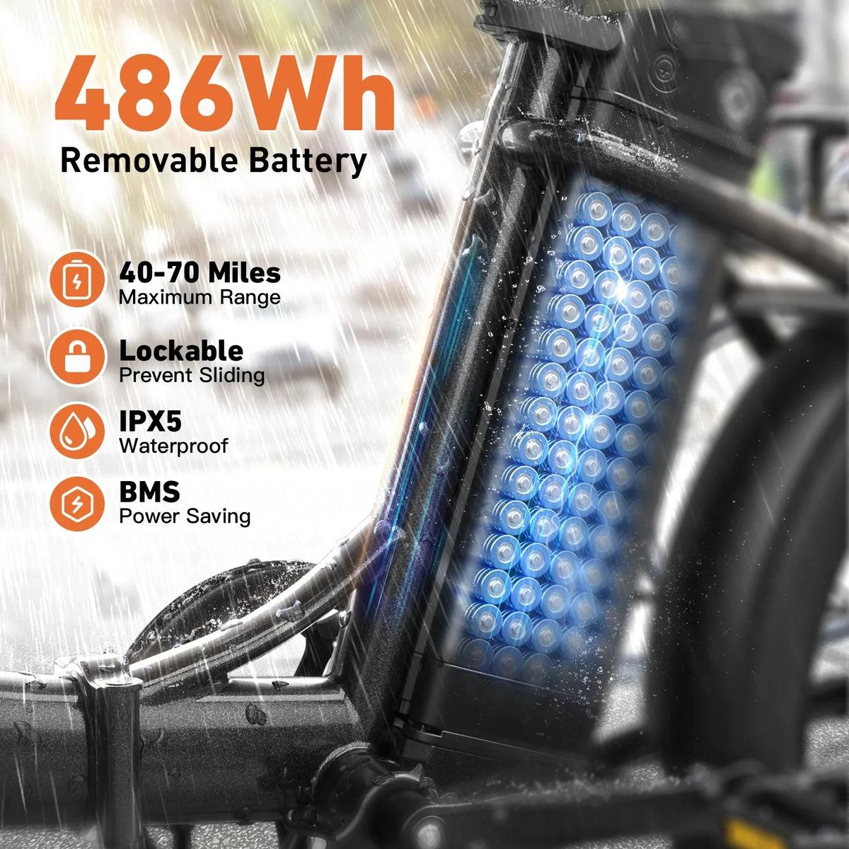 Qronge Mirage 1000W Removable Folding Electric Bike