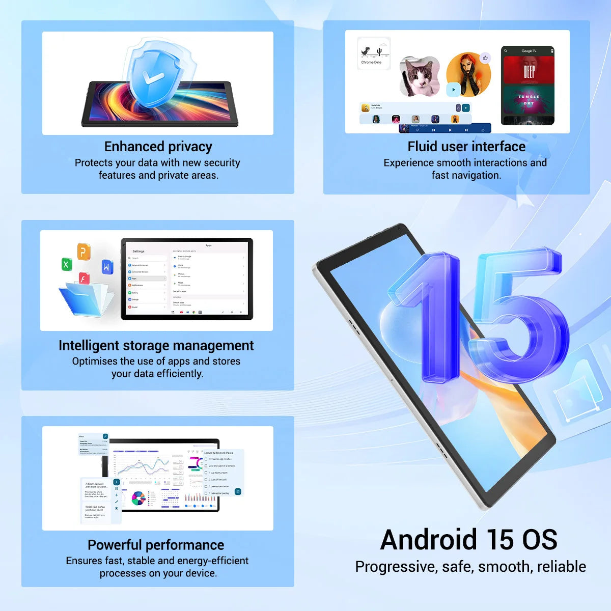 KB1004 10.1 Inch Android 15 Tablet PC Five‑Core A333 CPU 16GB RAM(3+13GB Expand) 32GB ROM 1280*800 IPS Display Widevine L1 5000mAh Dual‑Band WiFi Tablet US Local Warehouse