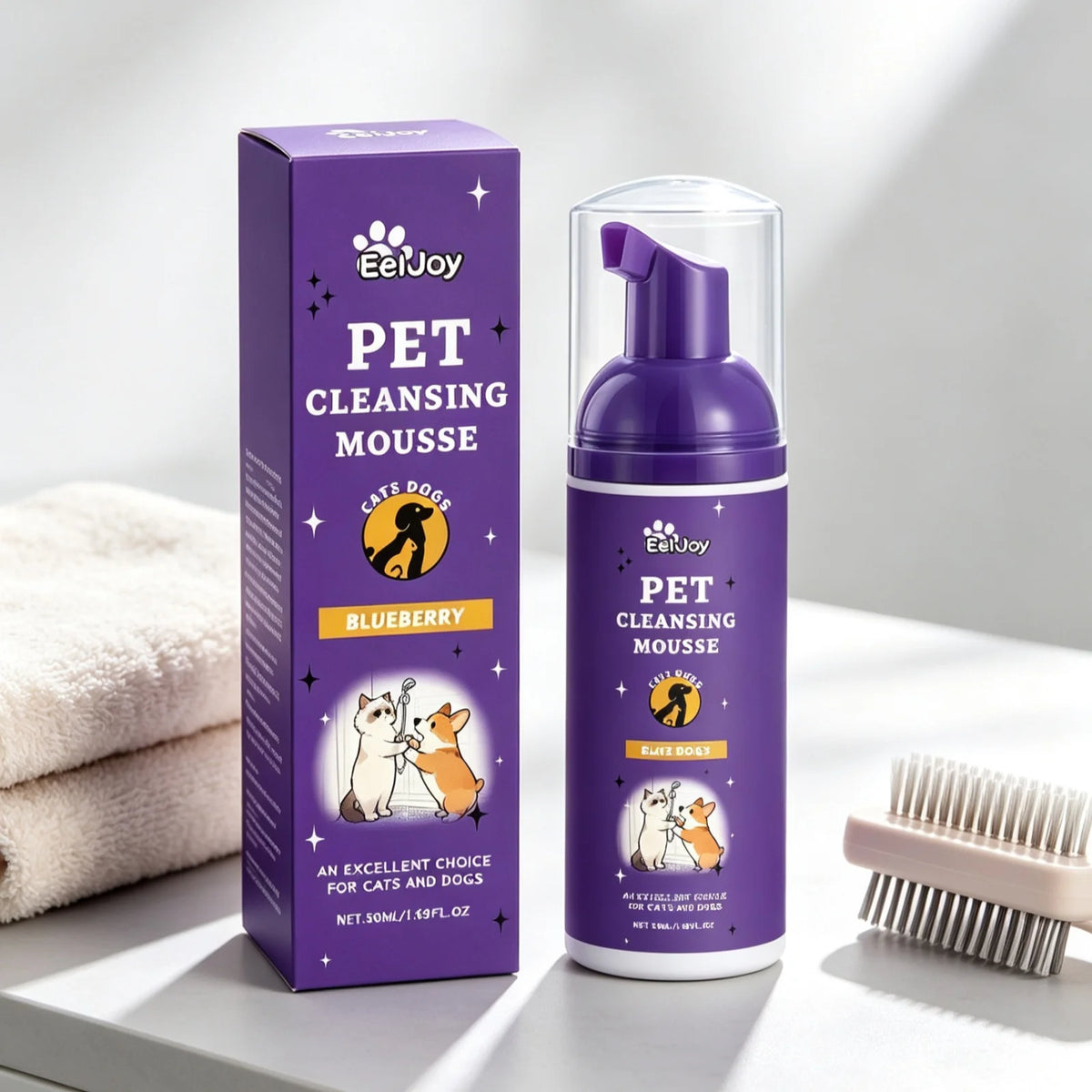 EelJoy Pet Grooming Foam For Deep Cleansing And Odor Care
