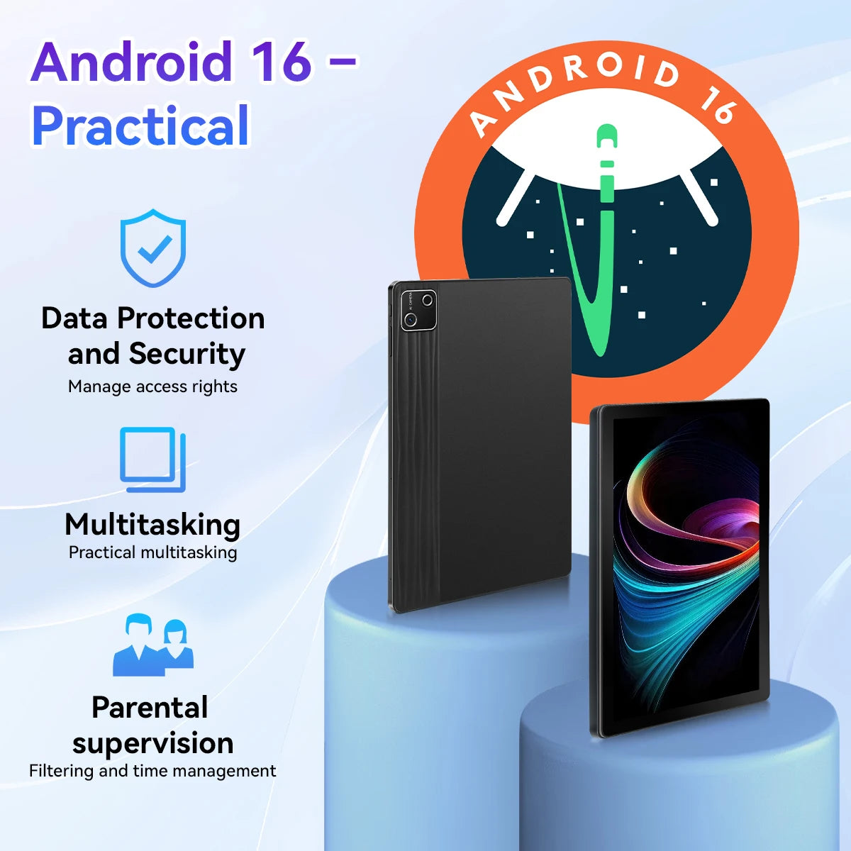 10.1 Inch Tablet PC G13L Octa‑Core A733 Android 16 36GB(6+30GB) RAM 128GB ROM 1280*800 HD 6800mAh WiFi6 With Keyboard Mouse Stylus Earphone Case US Local Warehouse