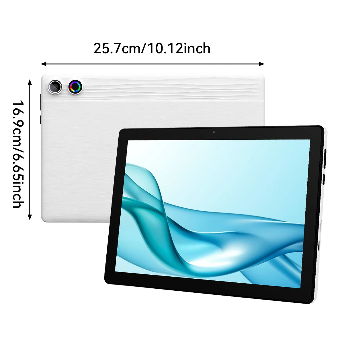 A7 Octa Core Tablet PC 10.95 Inch HD Screen Android 14 Tablet 16GB(4+12) RAM 128GB Storage Expandable 1TB TF Card 6800mAh Battery 5MP+8MP Camera Business Entertainment Tablet Black White