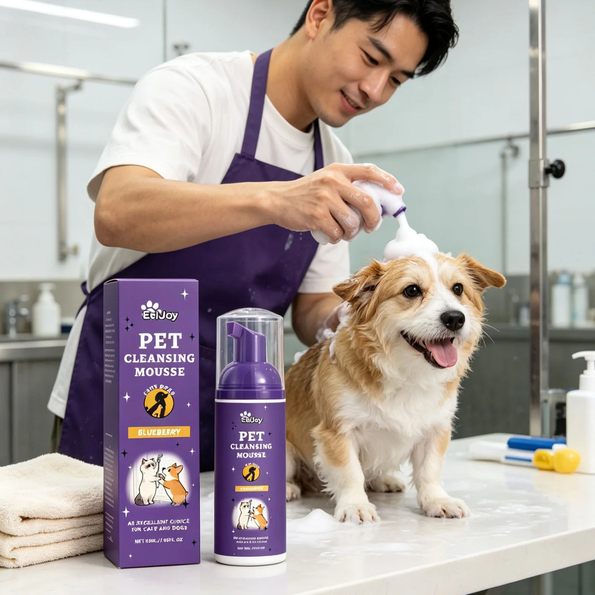 EelJoy Pet Grooming Foam For Deep Cleansing And Odor Care