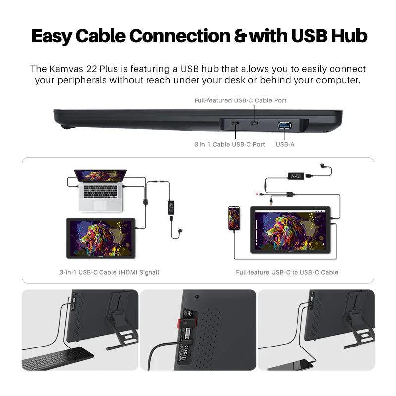 Huion Kamvas 22 Plus QLED Graphics Tablet For Creative Design