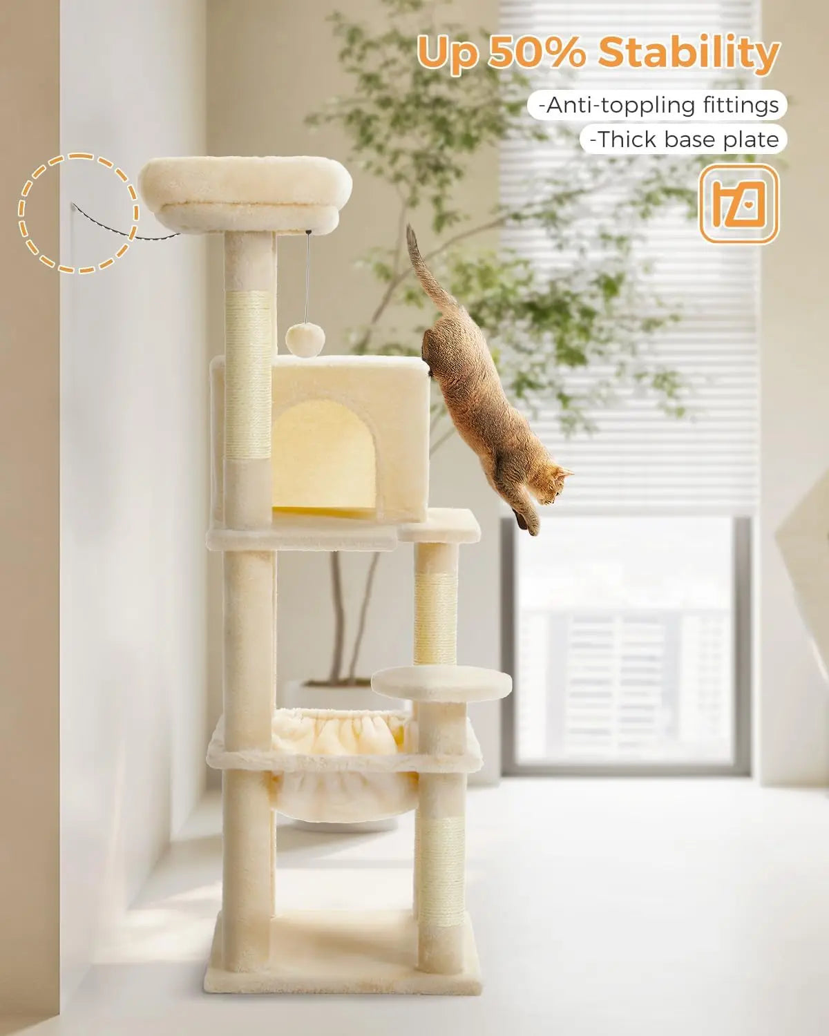 Muttros Six Tier Cat Tower With Hammock And Scratching Posts