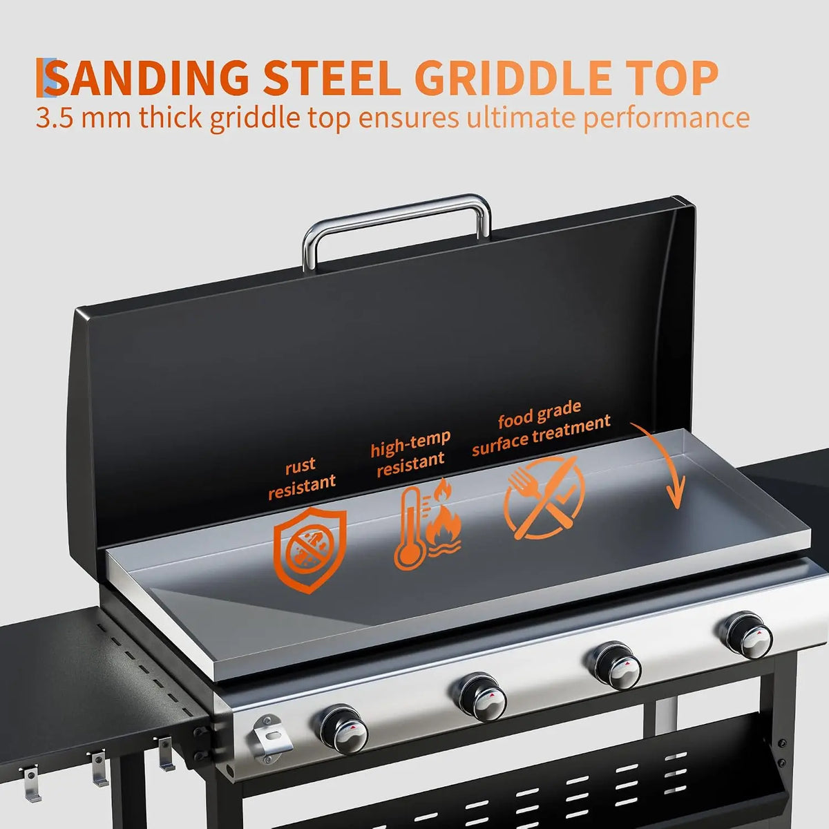 Tacleekii Four Burner Portable Propane Gas Flat Top Griddle