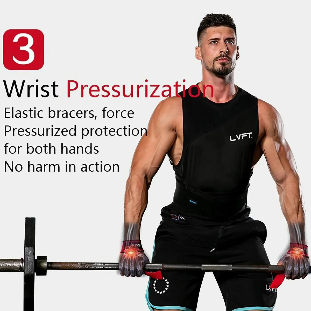 Heavy Duty Neoprene Weightlifting Straps With Silicone Grip