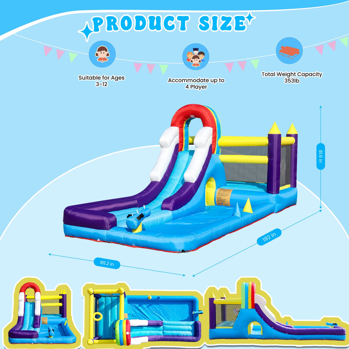 9 Models Bouncy Castles Of Children Outdoor Inflatable Castles Air Bounce House Inflatable Bouncers Kids Soft Play Set Outdoor Play Grounda