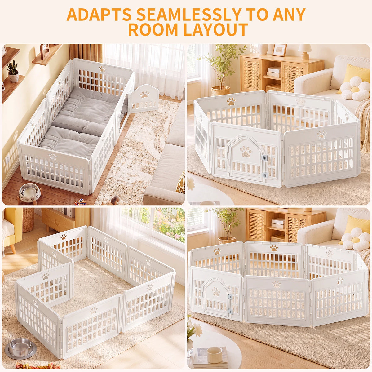 MCQ Durable Dog Playpen Foldable Expandable Pet Fence