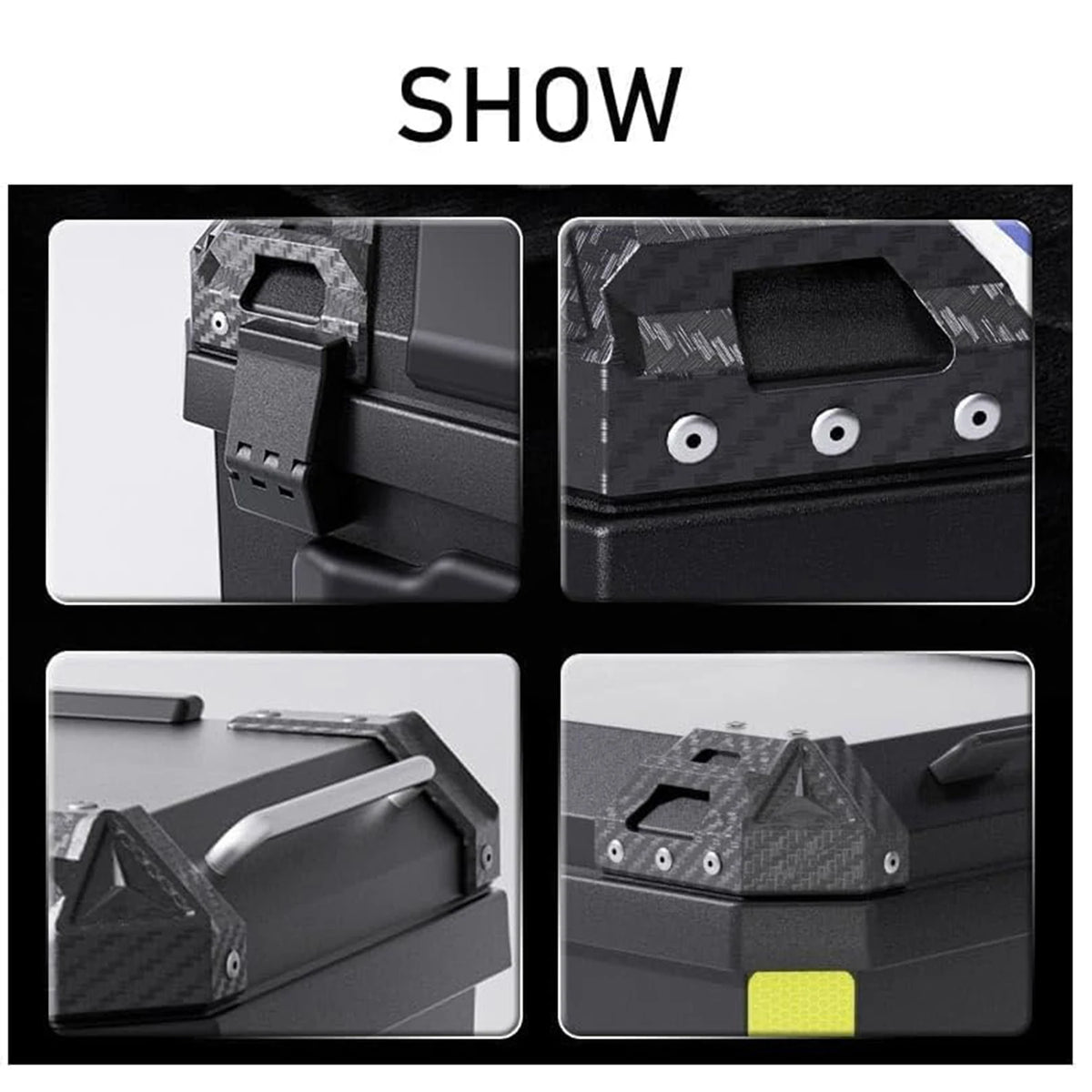 TWISTER.CK Universal Motorcycle Top Case Waterproof ABS Storage Trunk