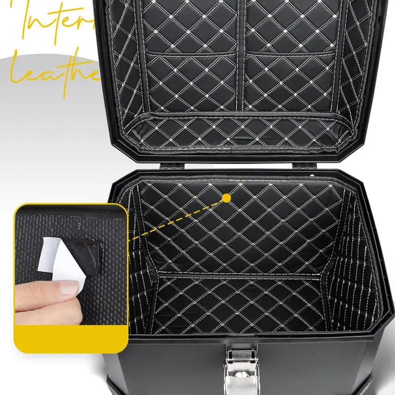 Waterproof Motorcycle Top Case With Anti Theft Lock And Storage