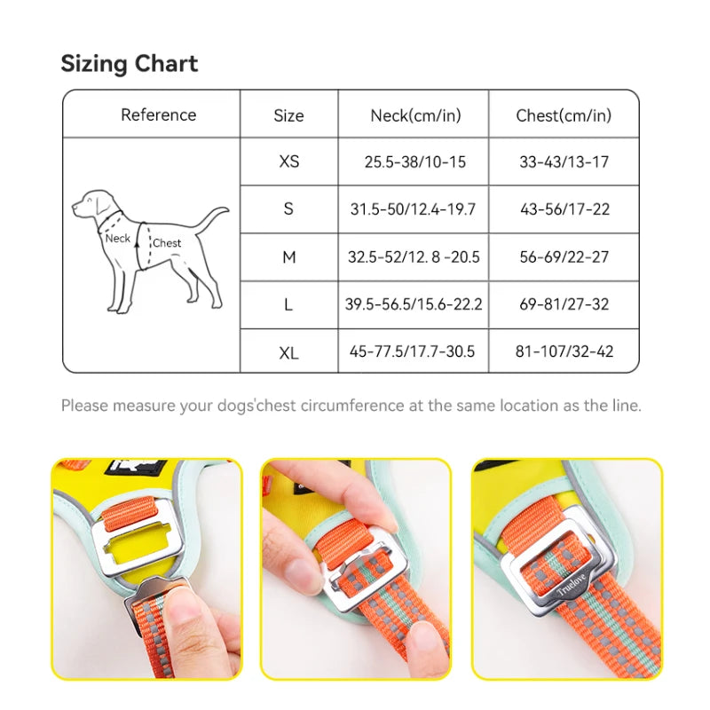 TrueLove Reflective Adjustable No Pull Dog Training Harness Vest