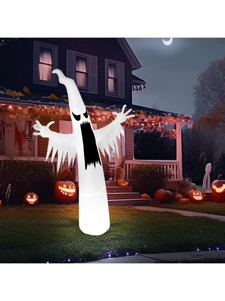 12 FT Scary Ghost Halloween Inflatables Outdoor Decorations Halloween Decor, Inflatable Ghost Blow Ups for Yard with LEDs for Outside Yard Decorations