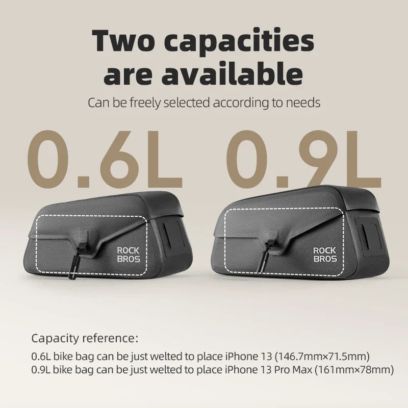 Rockbros Magnetic Waterproof TPU Top Tube Bag Bicycle Frame Pouch
