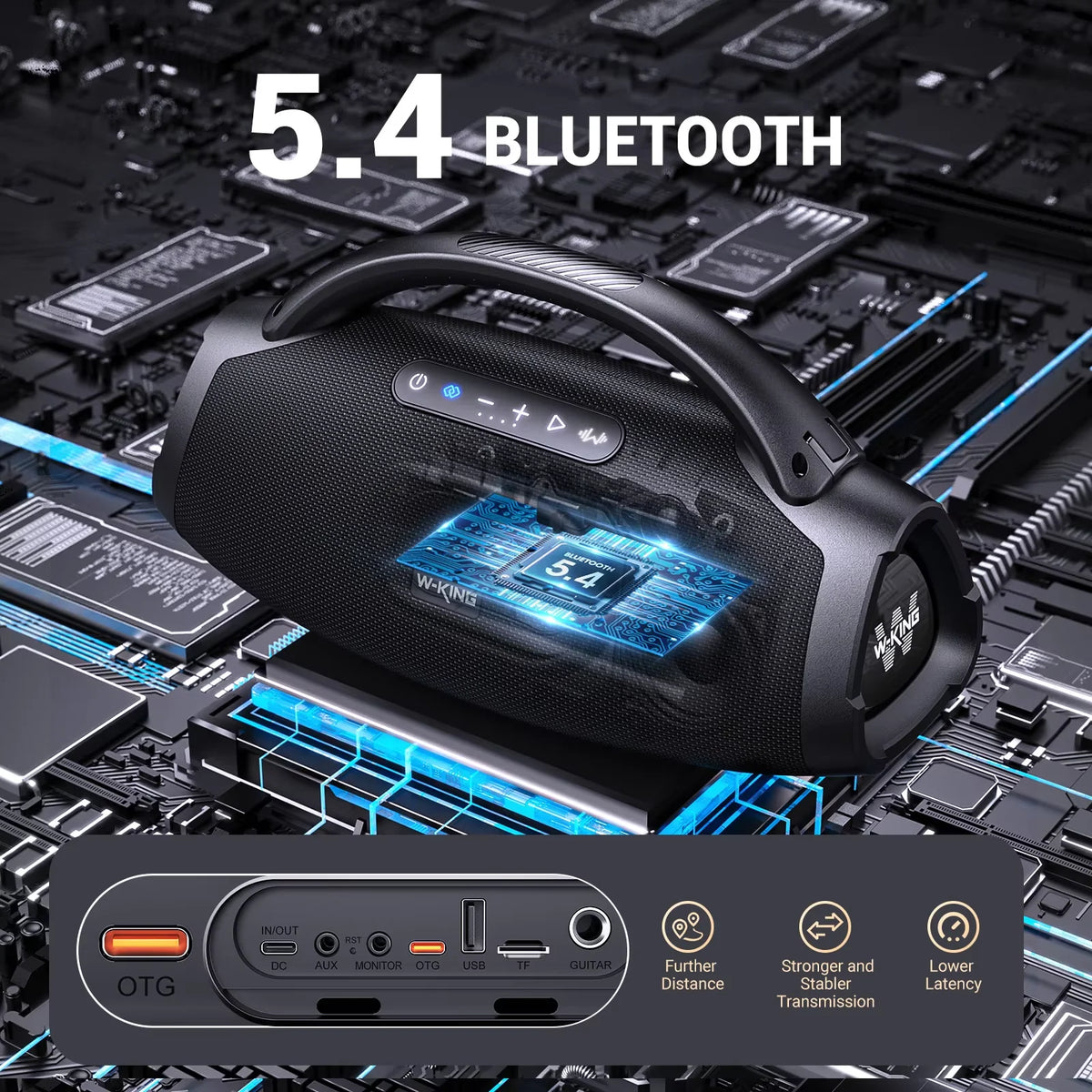W-King X20S Waterproof Bluetooth Speaker For Outdoor Entertainment Use