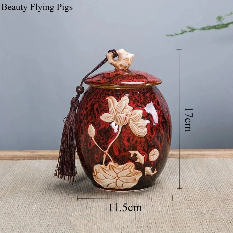 Premium Ceramic Pet Urn For Dog And Cat Memorial Keepsake