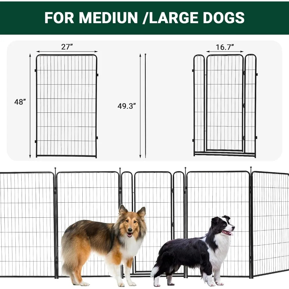 Garvee Stackable Metal Pet Fence Panels For Indoor Cats And Dogs