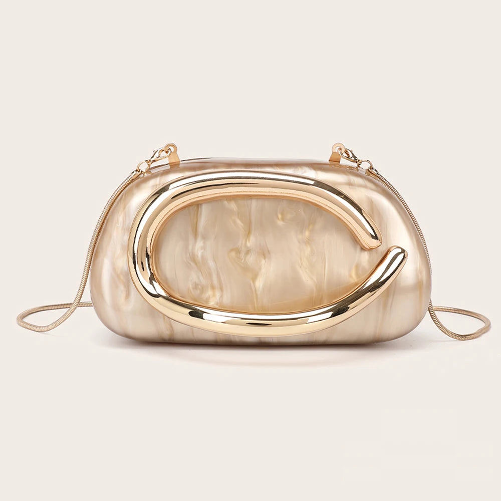 YYW Shine Metallic Clutch Bag For Party Occasion Classic