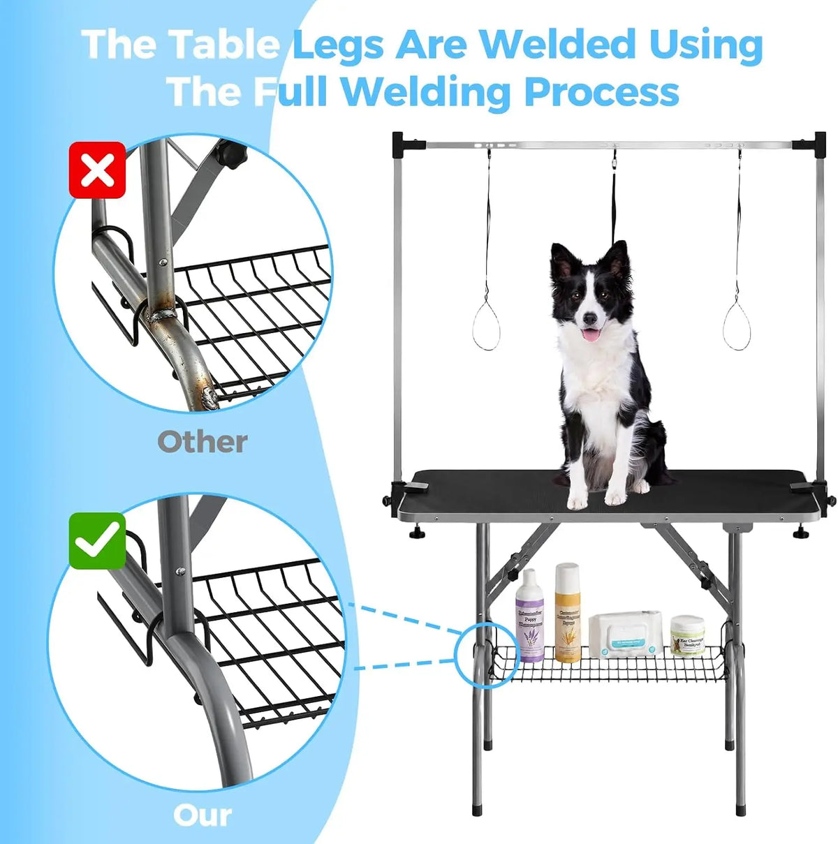 Garvee Professional Foldable Stainless Steel Dog Grooming Table