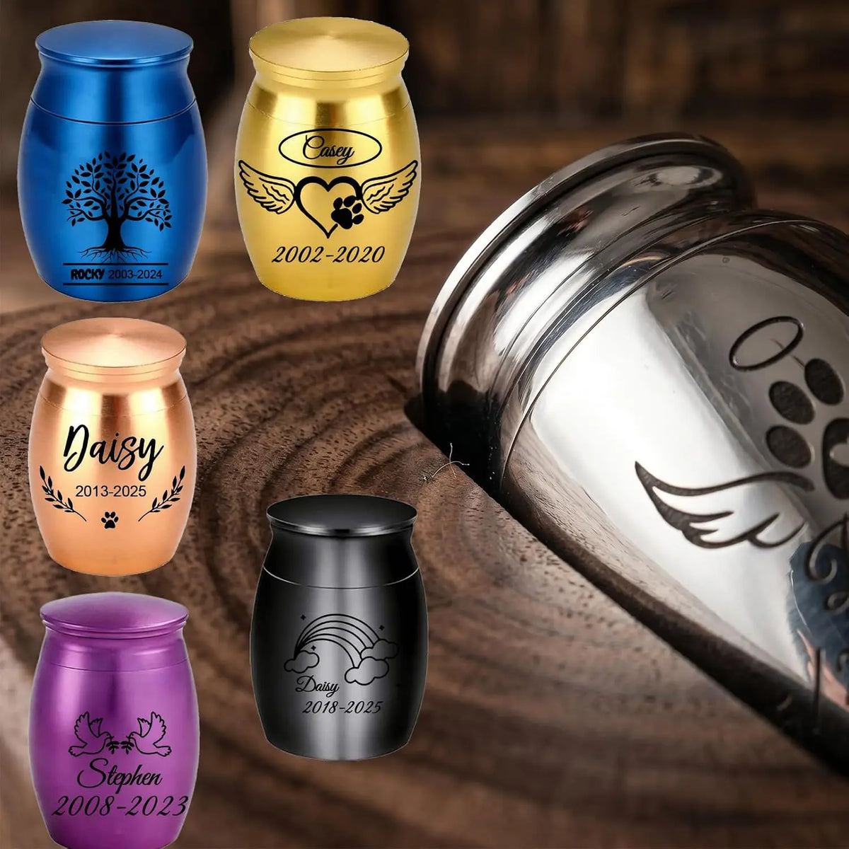 Custom Personalized Pet Memorial Urn For Dogs And Cats Keepsake