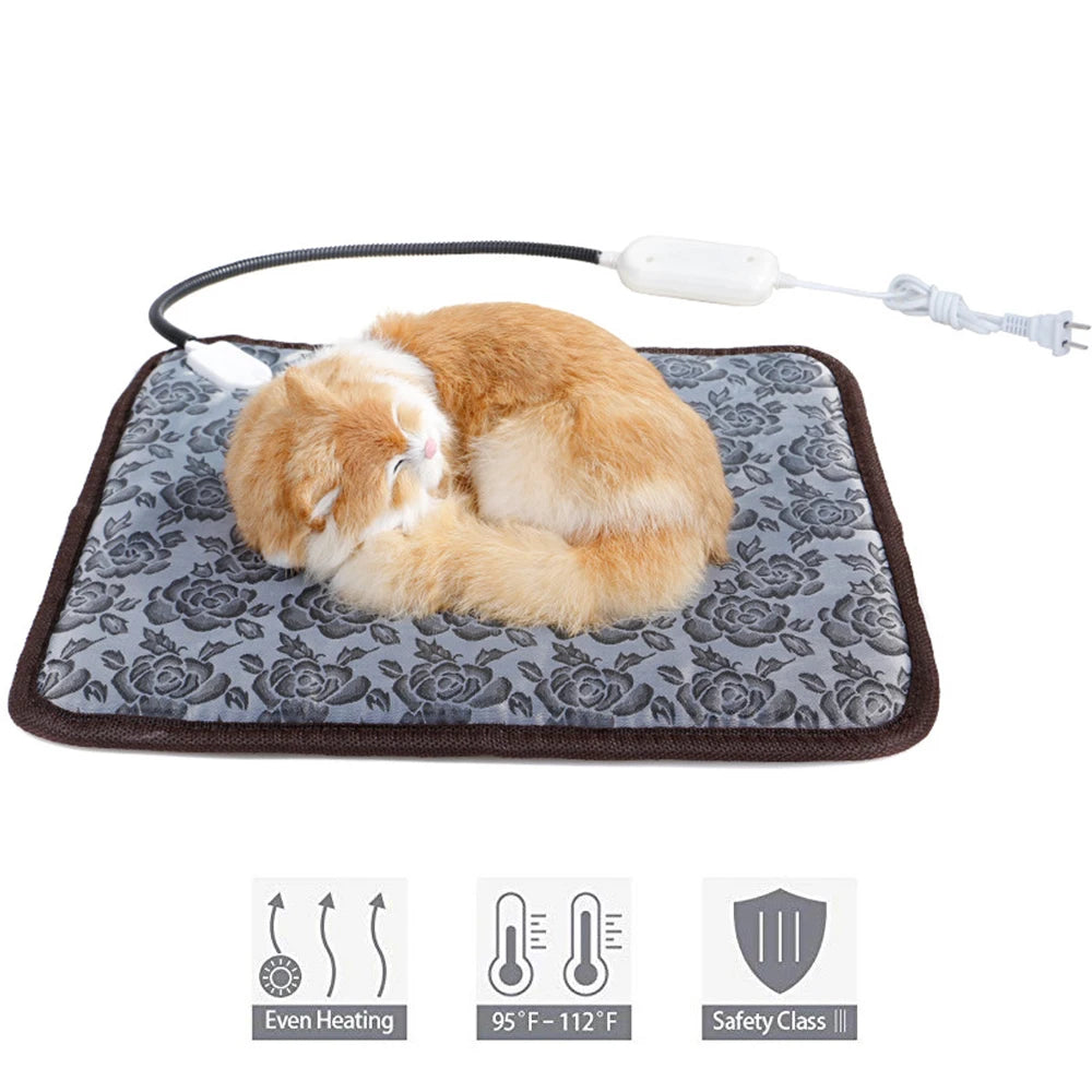 Waterproof Pet Heating Blanket Warm Winter Cat Dog Bed Mat