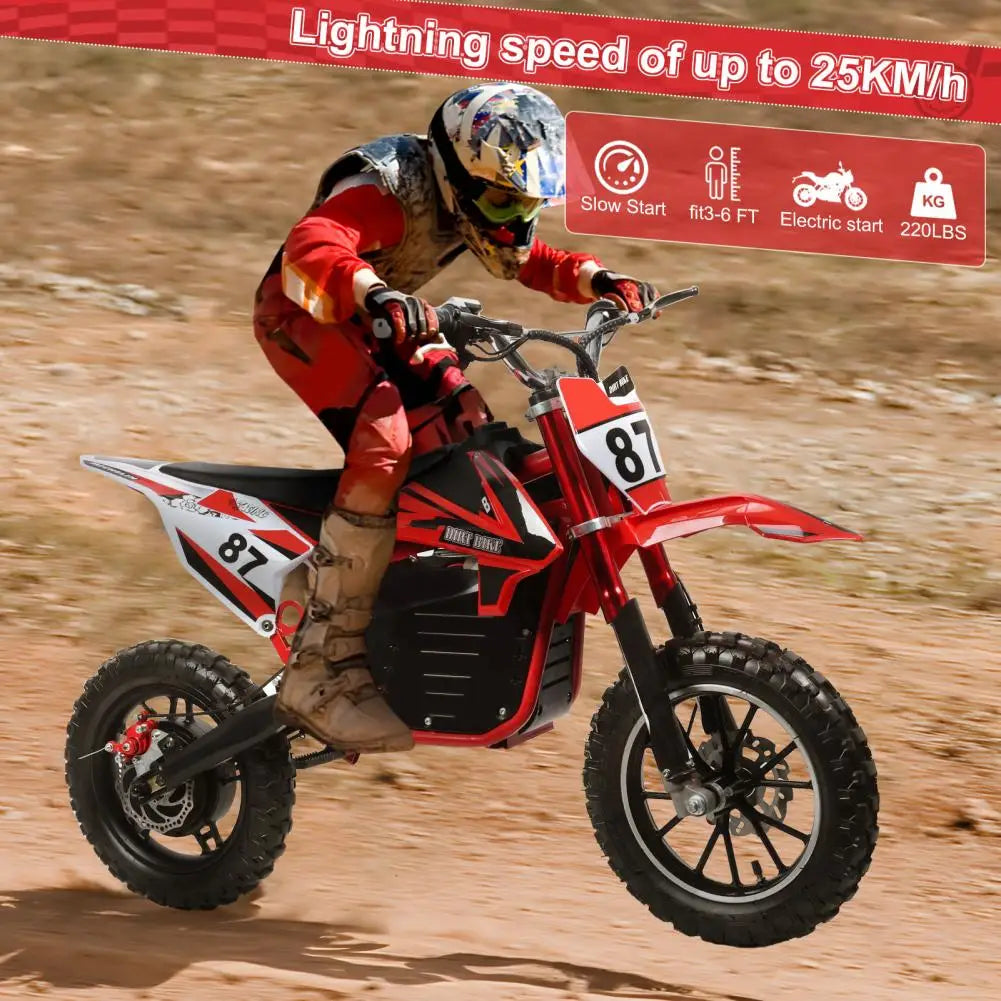 Off Road Mini Motorcycle Kids Electric Motocross Bike Electric Pocket Motorbike with 36V 500W Motor 10 Inches Wheels