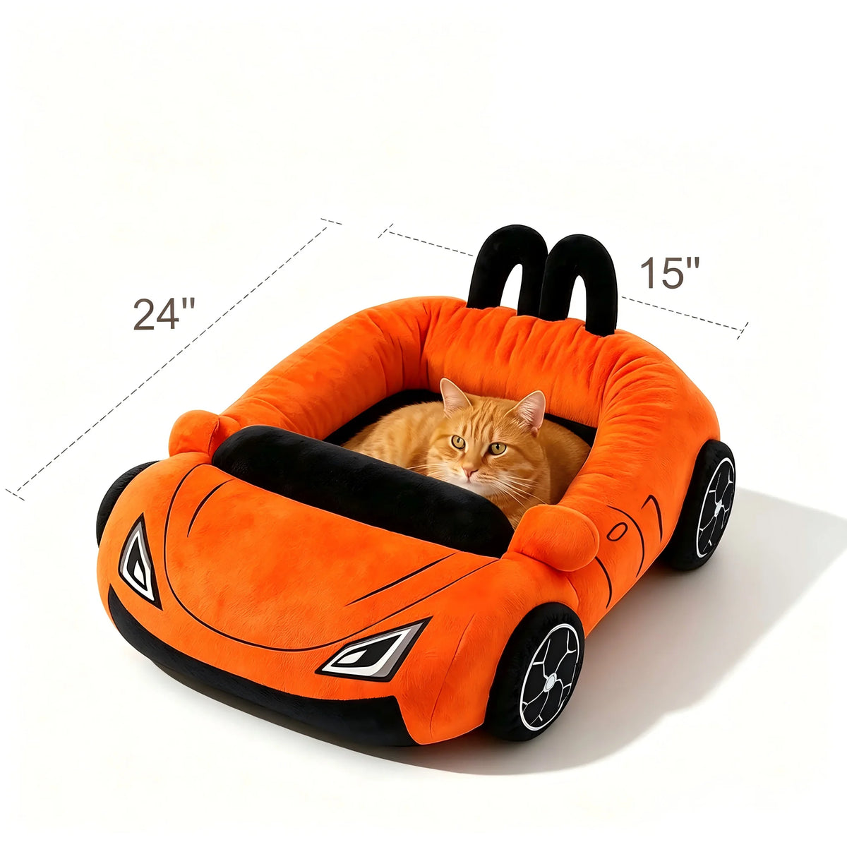 CWV Coral Fleece Supercar Cat Bed With Pillow Cover