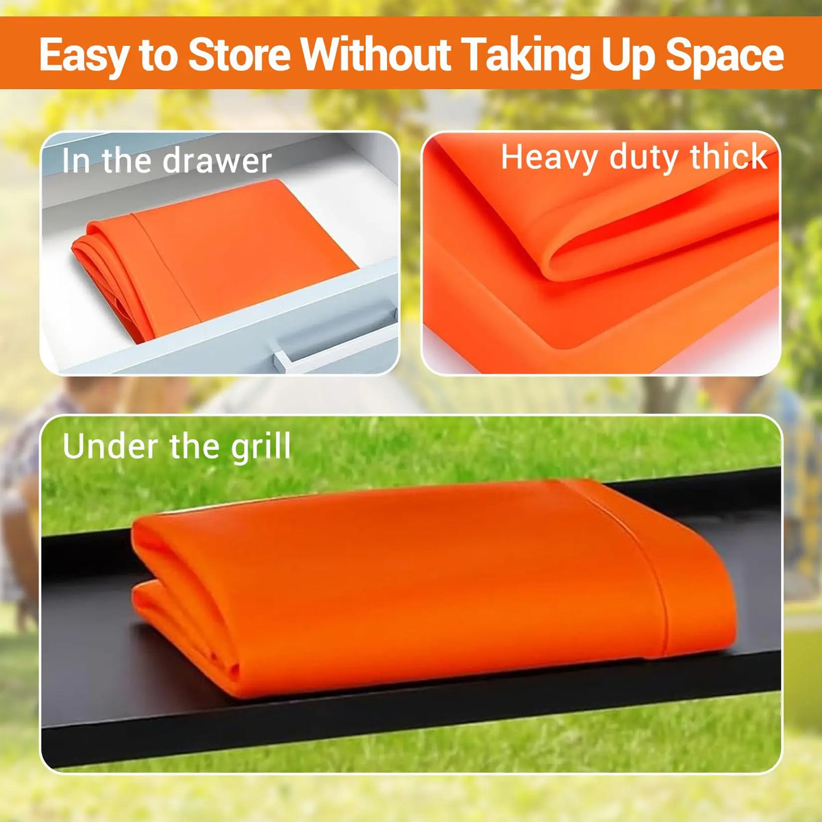 Heavy Duty Silicone Grill Cover For Outdoor Barbecue Protection