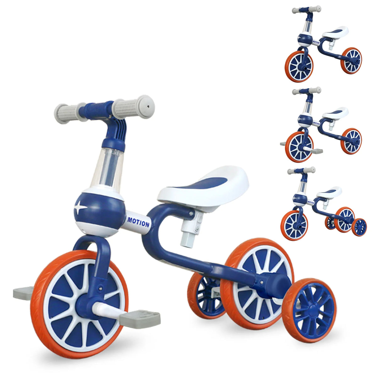 2 in 1 Convertible Toddler Tricycle, Kids Balance Bike with Pedals, Anti Rollover 3 Wheel Ride On Toy for 1-4 Year Old Boys Girls