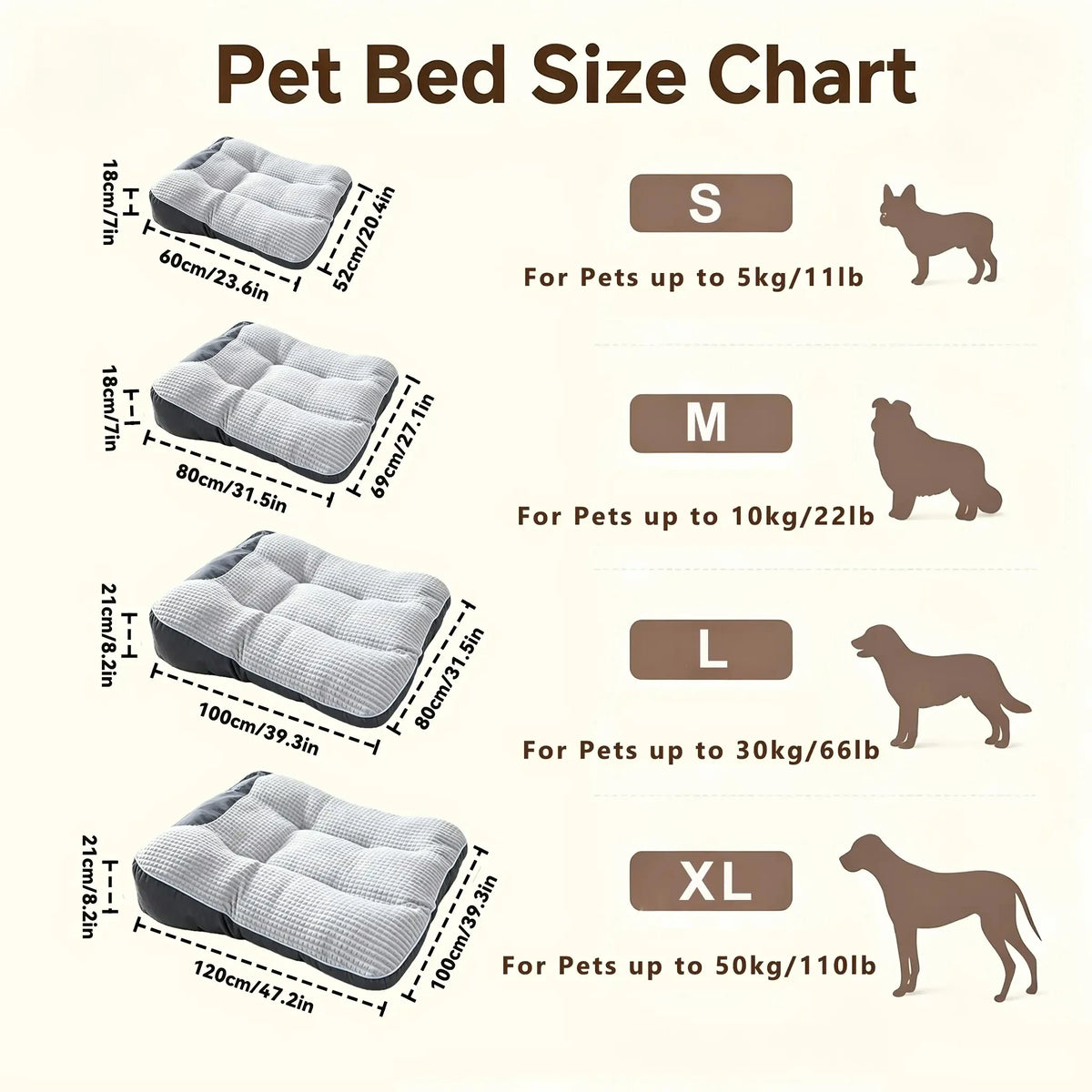 BOFNL Comfortable Dog Bed Soft Cozy Pet Sleeping Nest Pad