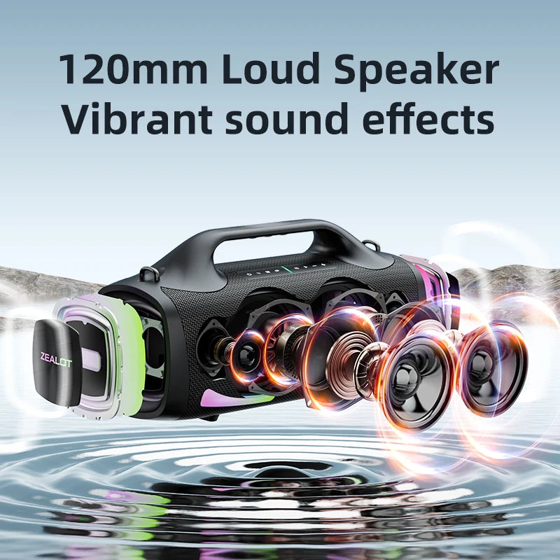 Zealot 100W Waterproof Bluetooth Speaker With Power Bank