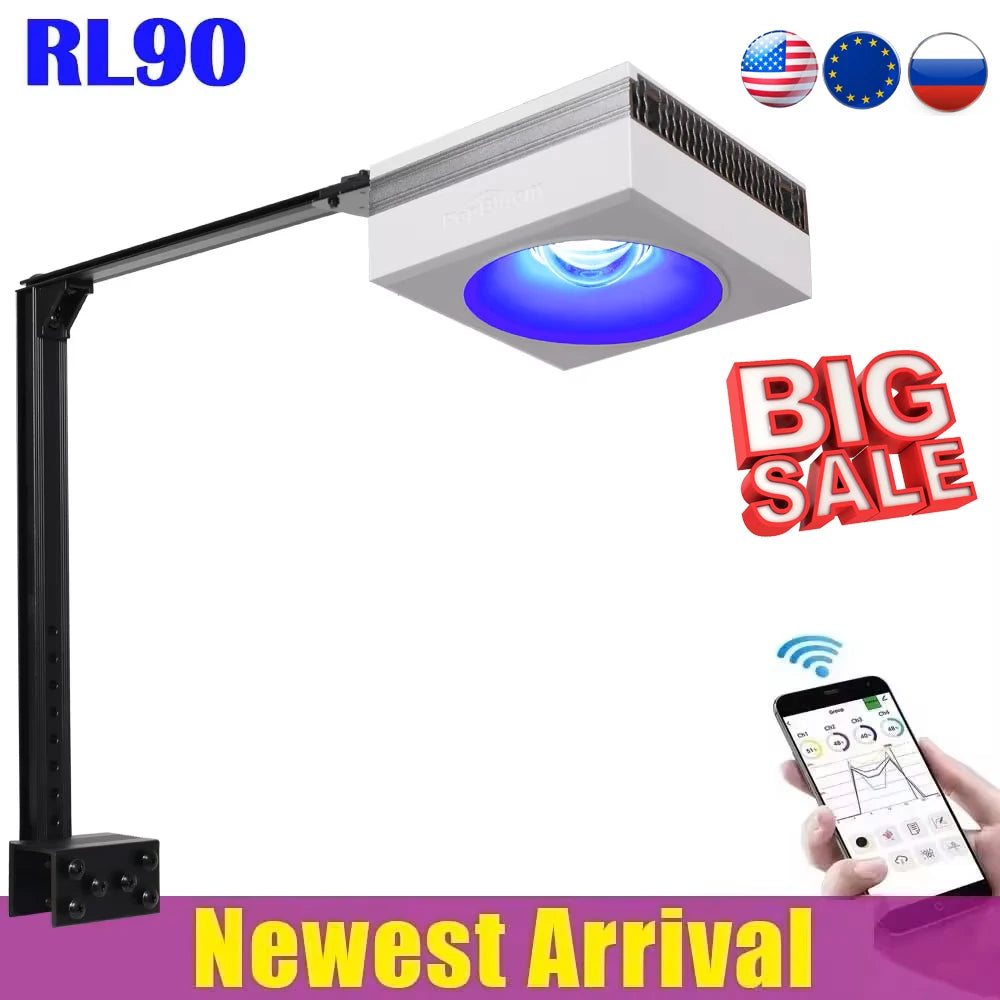 PopBloom WiFi Reef Aquarium LED Light For Saltwater Tanks