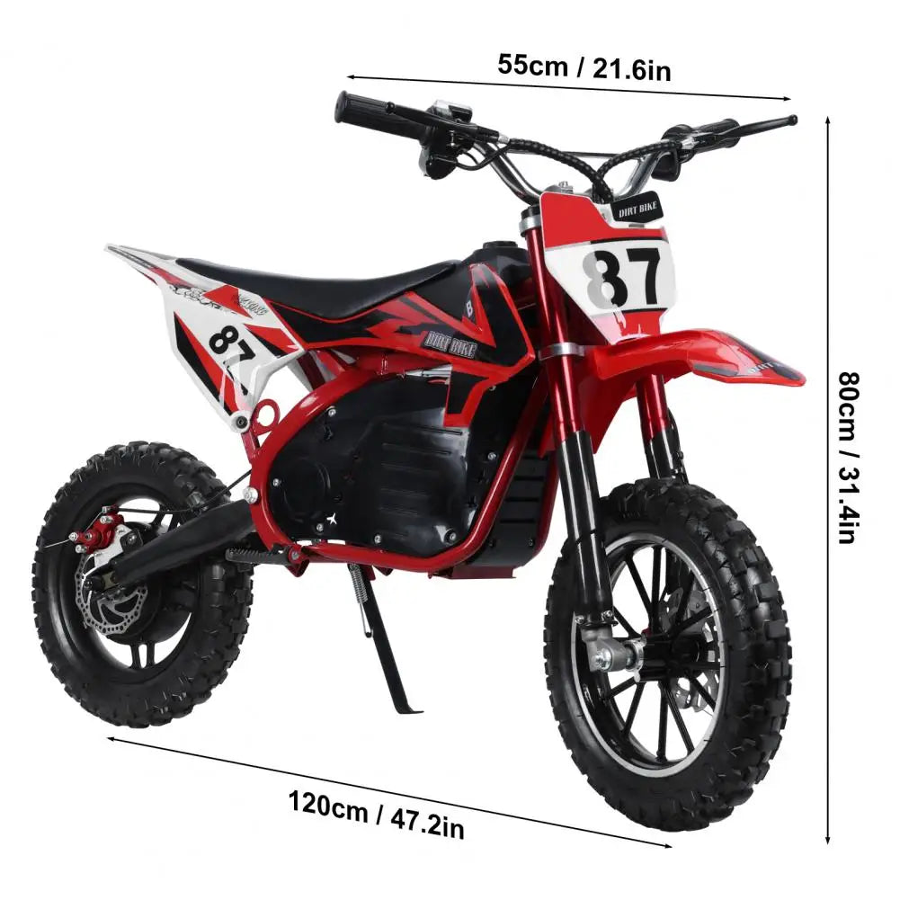 Off Road Mini Motorcycle Kids Electric Motocross Bike Electric Pocket Motorbike with 36V 500W Motor 10 Inches Wheels