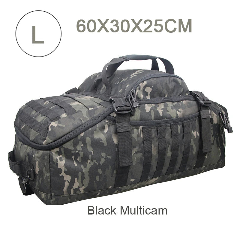 LQARMY Waterproof 3 Way Duffel Bag Large Capacity Travel Tote
