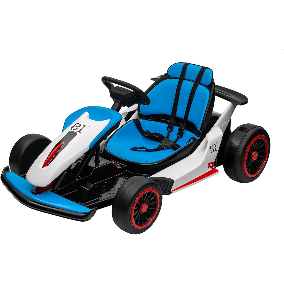 24V Electric Gokart For Children 6-12 Years, Drift Kart With Adjustable Seat, 2 x 200W Motors, 7Ah Battery, Up to 13 Km/h, Up to 45 kg, LED, USB And FM Radio, Seat Belt