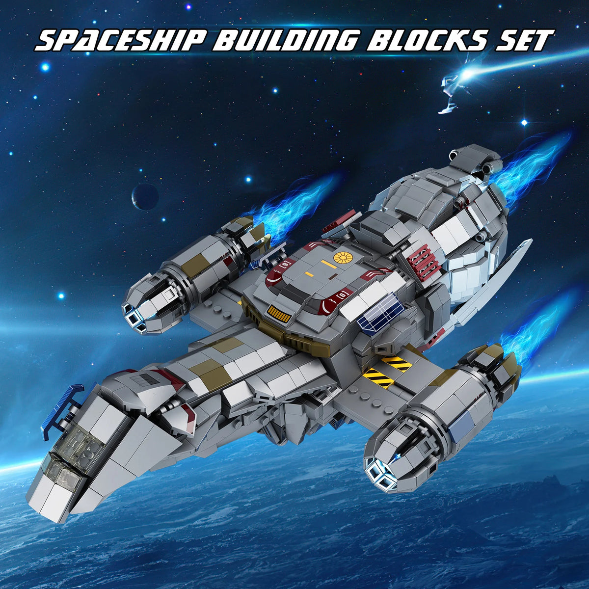 Firefly Class Spaceship Shuttle Building Blocks With Display Stand