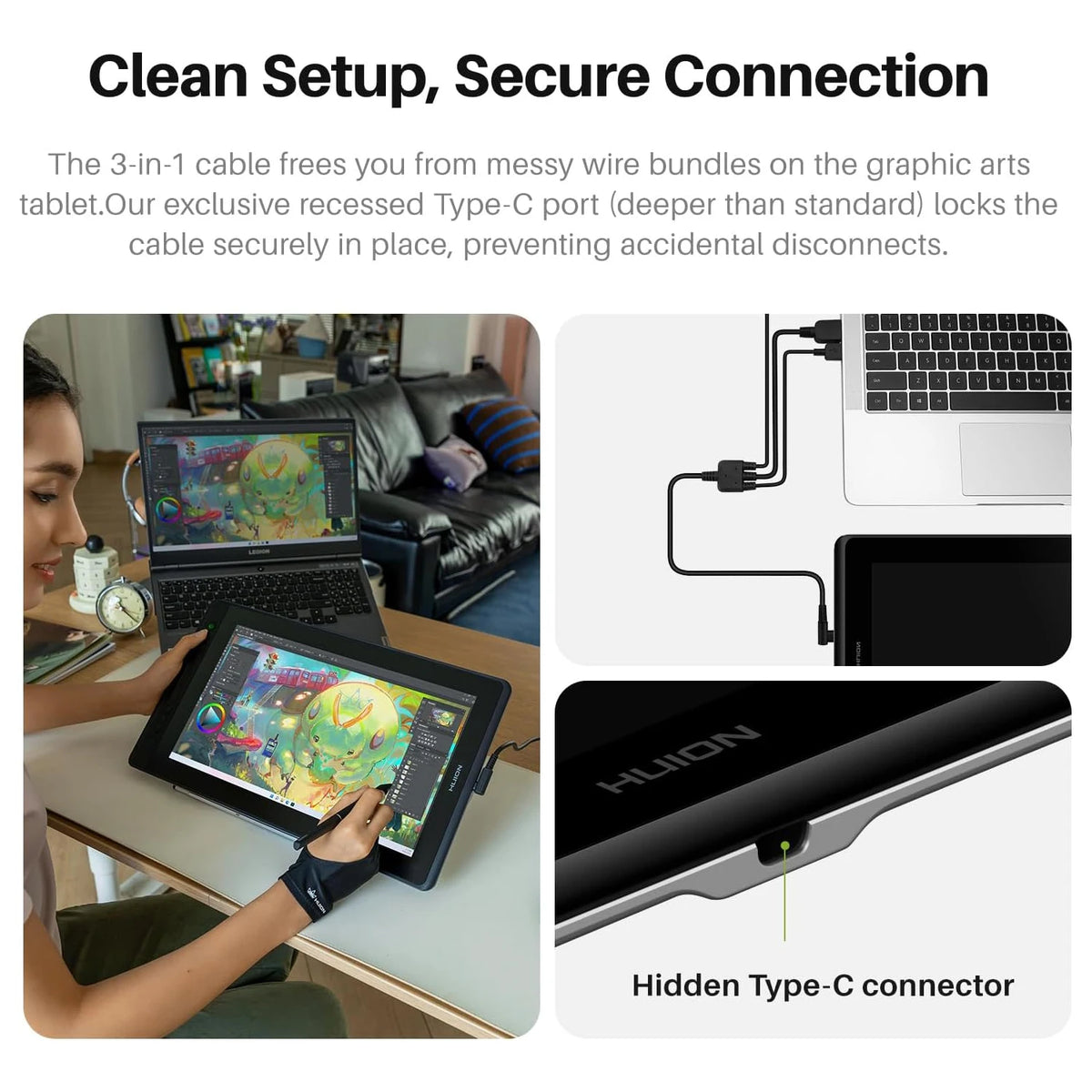 Huion Kamvas Pro Graphics Drawing Tablet With Integrated Touch Bar