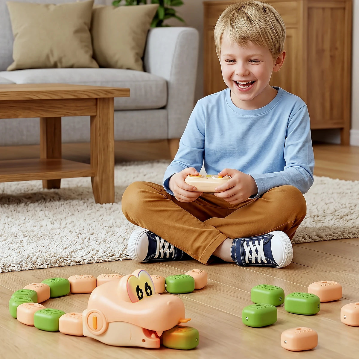 Remote Control Magnetic Snake Battle Toy for Two Players