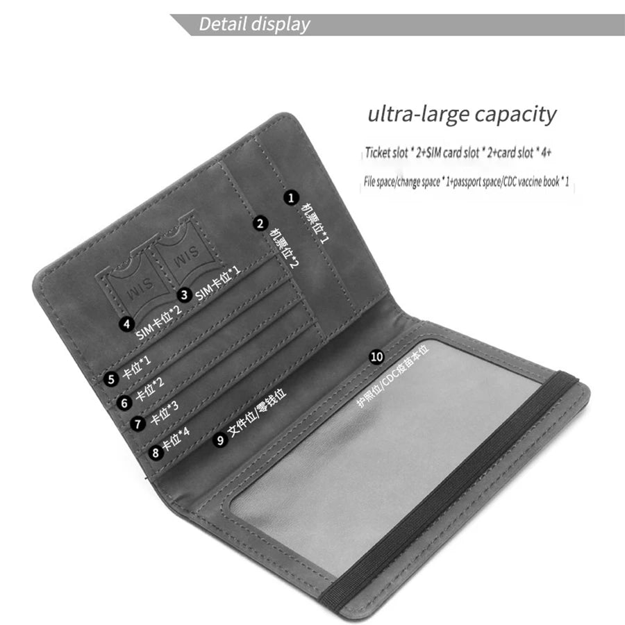 Mexican Passport Cover Synthetic Leather Travel Document And Card Holder