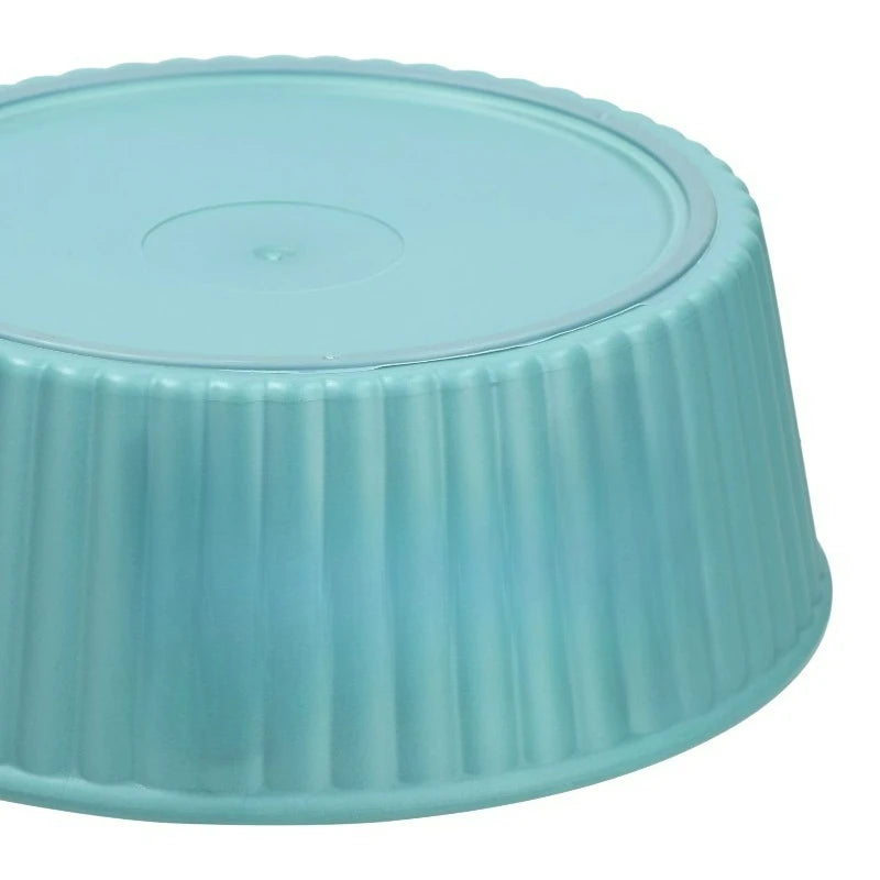 Premium Plastic Pet Bowl With Decorative Bone Embossed Exterior Design