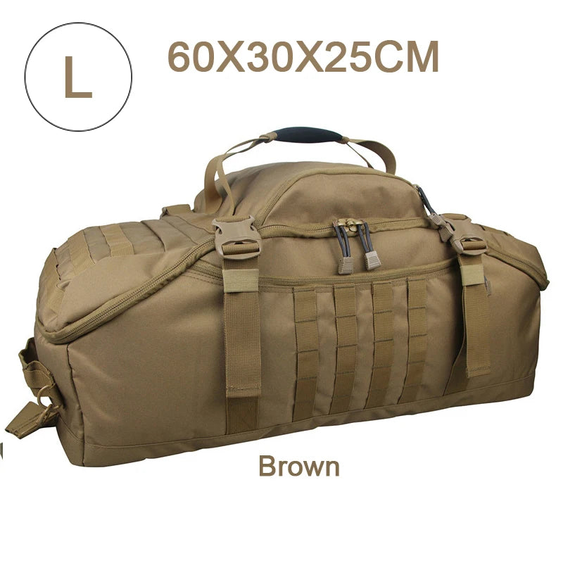 LQARMY Waterproof 3 Way Duffel Bag Large Capacity Travel Tote