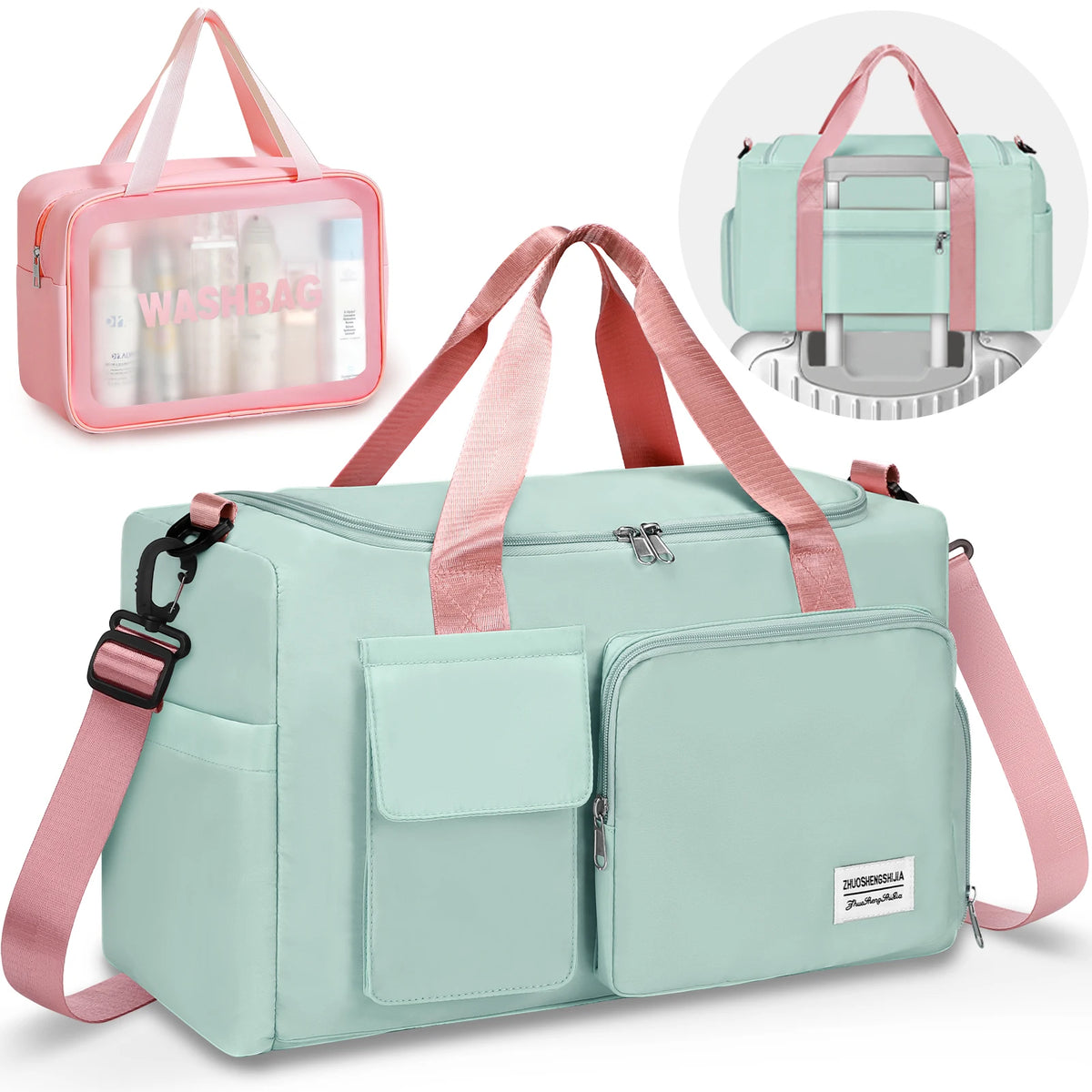Waterproof Sports Travel Duffel Bag With Wet Dry Separation