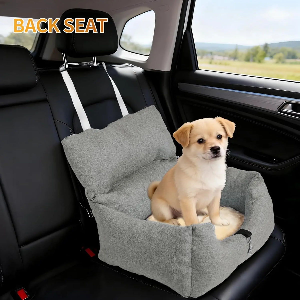 HiMISS Portable Elevated Dog Booster Car Seat Travel Bed