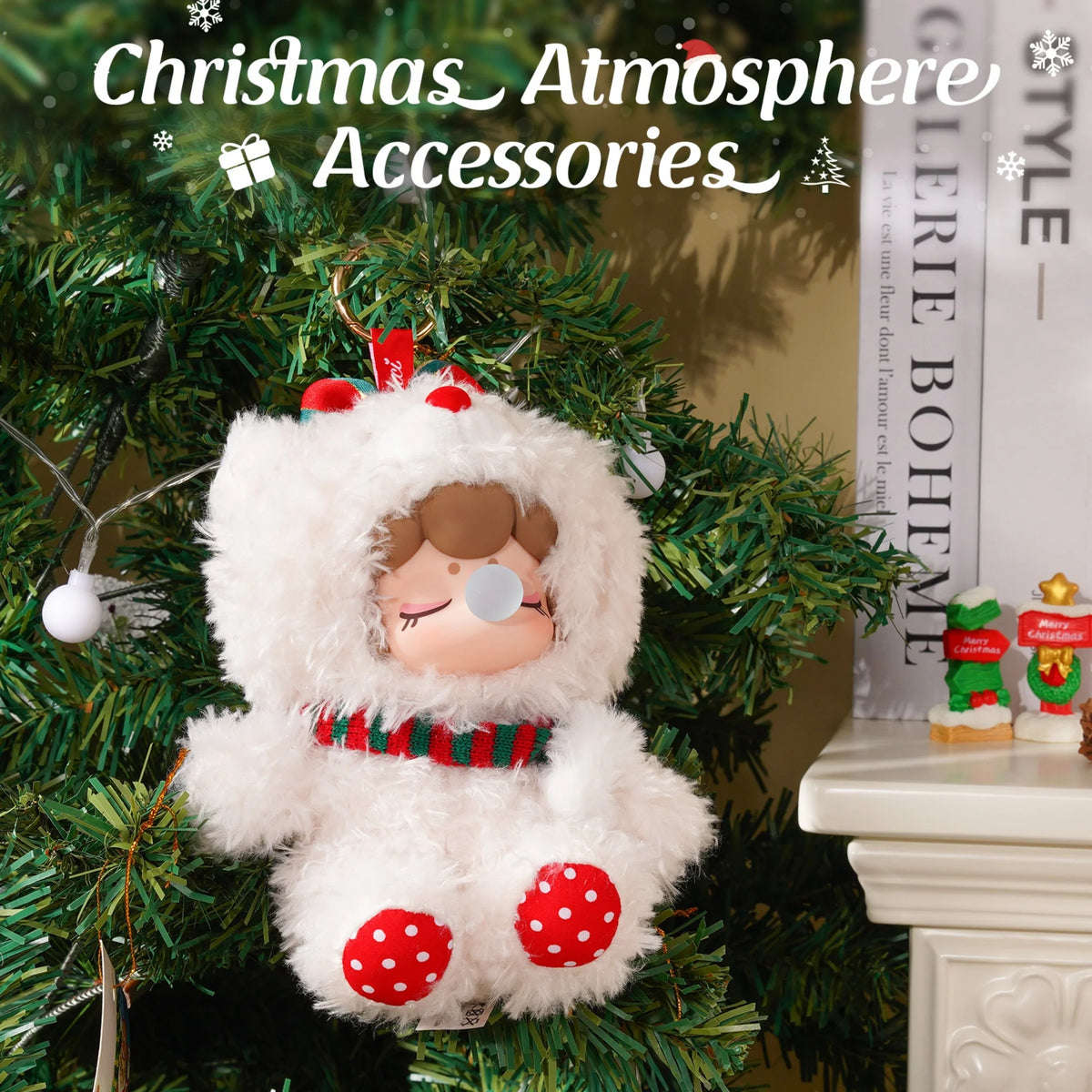 Rolife Nanci Christmas Bear Plush Pendant Collectible Doll
