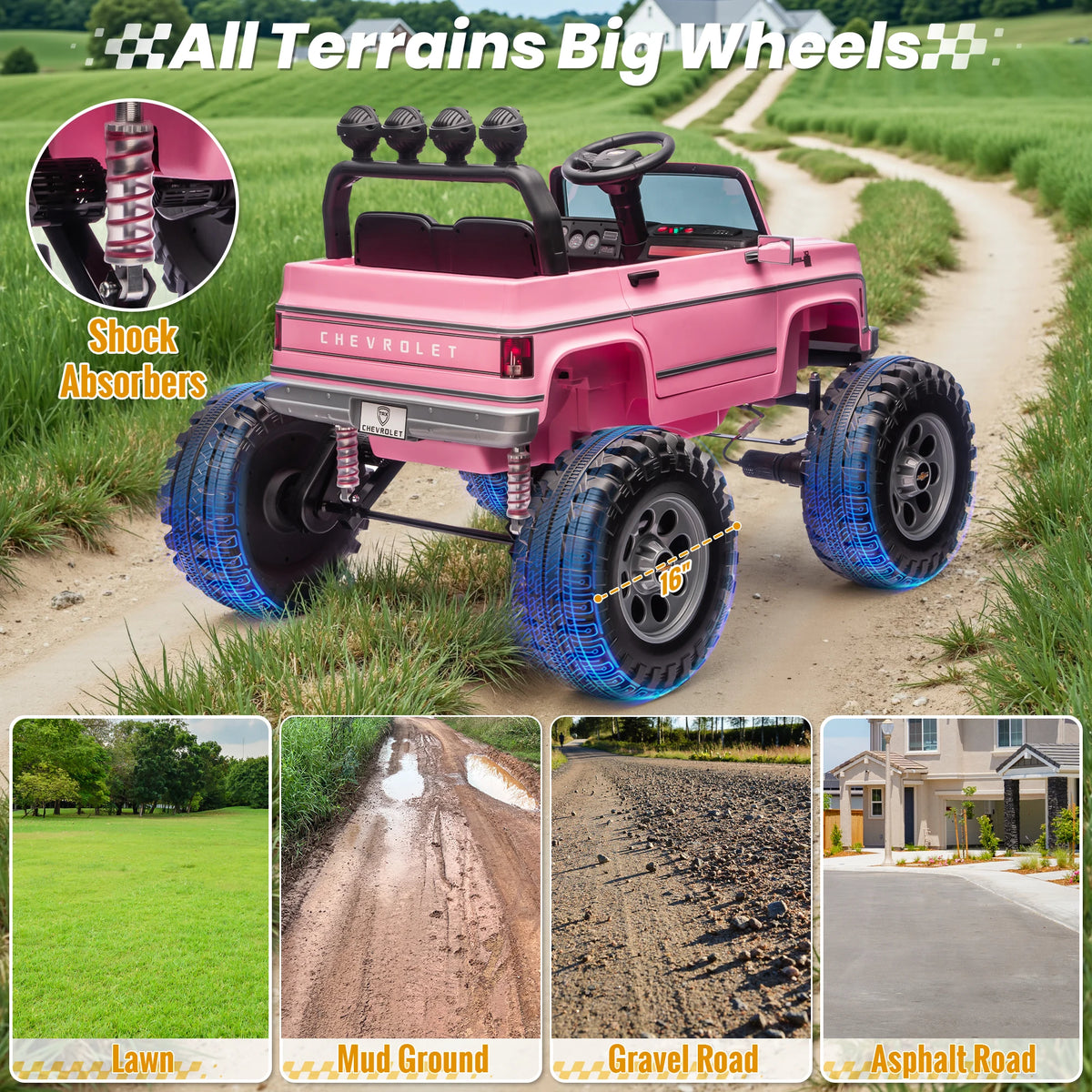 JOYRACER Licensed Chevrolet Cheyenne Electric Ride On Car