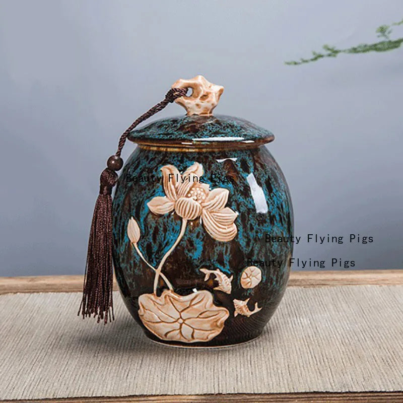 Premium Ceramic Pet Urn For Dog And Cat Memorial Keepsake