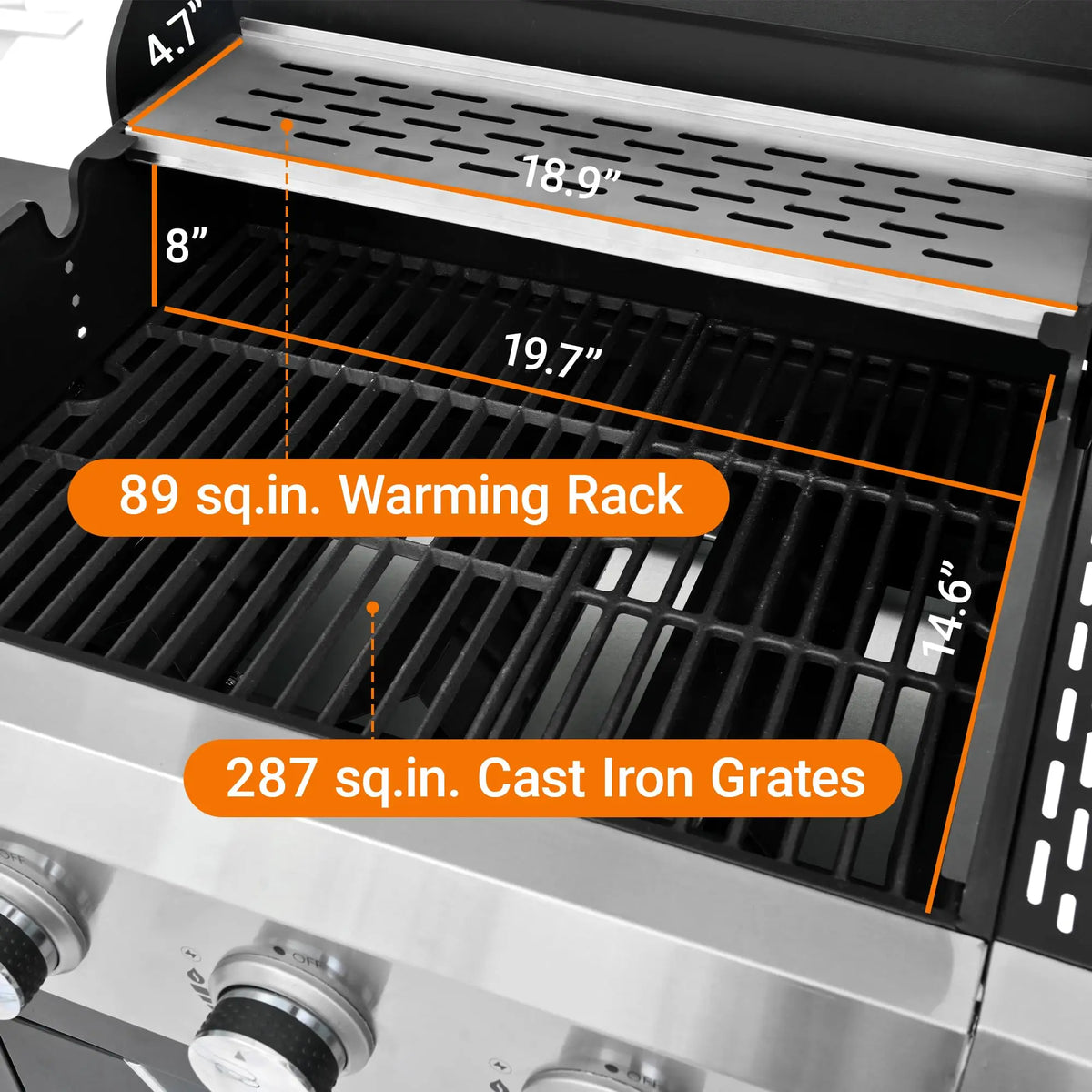 Propane Gas Grill Sear And Side Burner Stainless Steel