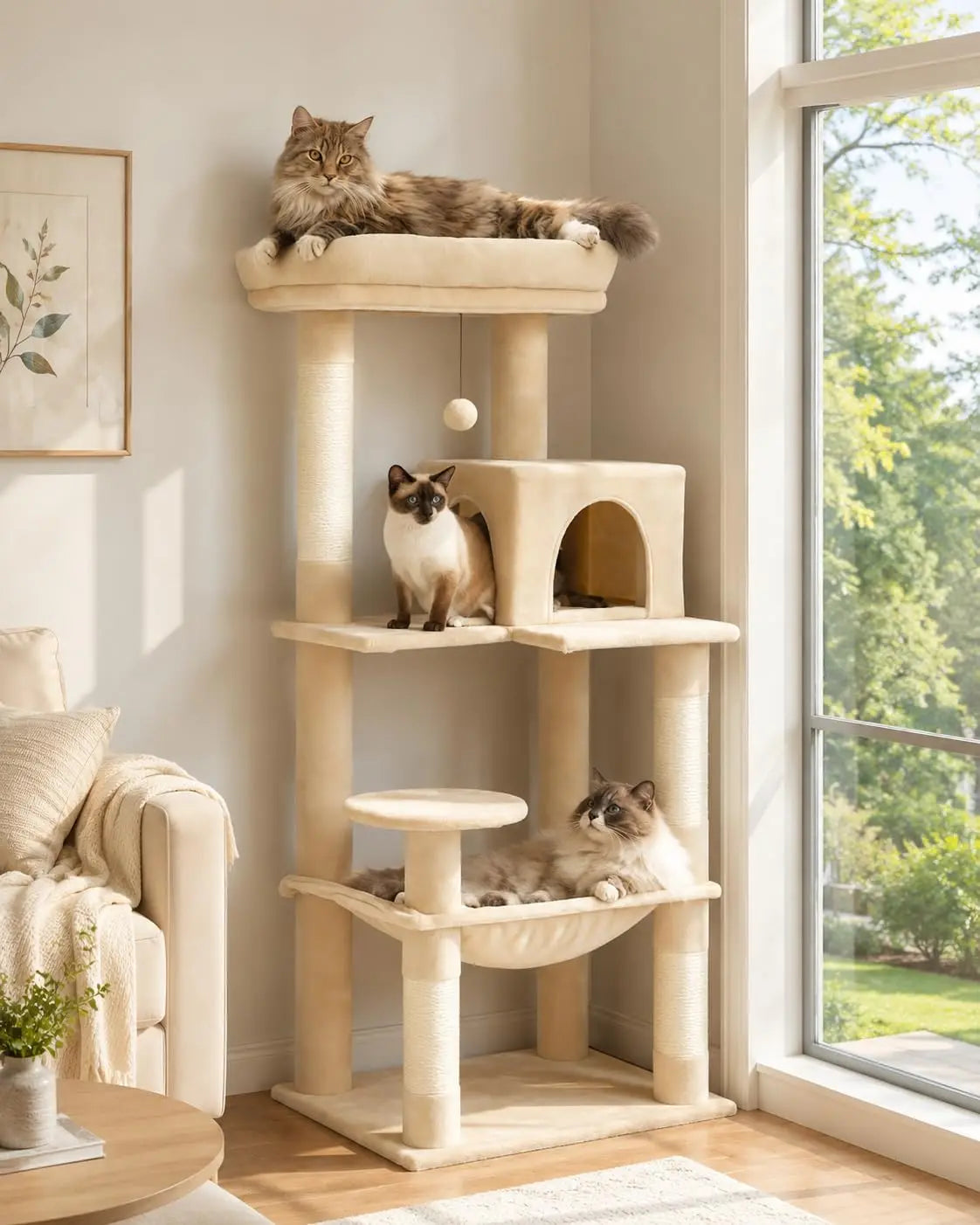 Muttros Six Tier Cat Tower With Hammock And Scratching Posts